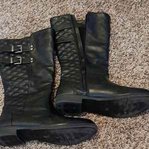 Knee high black boots